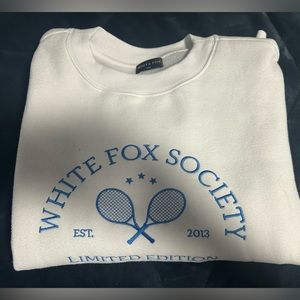 White fox crewneck sweatshirt
